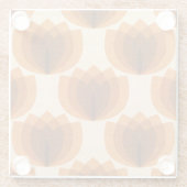 Retro-Orange-Tulpen-Blume Glasuntersetzer (Rückseite)