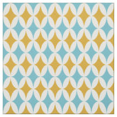 Retro Orange Türkis Blue Diamonds Mitte Jahrhunder Stoff (Muster)