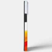 Retro Orange und abstrakte blaue, gekrümmte Linien Case-Mate iPhone Hülle (Rückseite / Rechts)