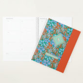 Retro Orange und Blue Florals Planer (Anzeige)