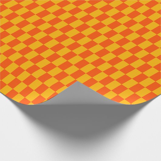 Retro-Orange- und Gelbkarton Geschenkpapier (Ecke)