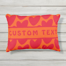 Retro Orange und Groovy Red Hearts