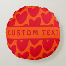 Retro Orange und Groovy Red Hearts