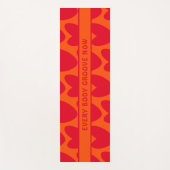 Retro Orange und Groovy Red Hearts Yogamatte (Vorderseite)