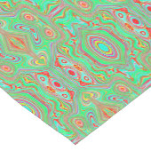 Retro Orange und Lime Green Abstrakt Pattern Kurzer Tischläufer (Ecke)