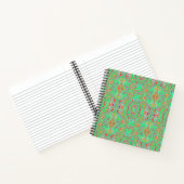 Retro Orange und Lime Green Abstrakt Pattern Notizblock (Innenseite)
