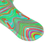 Retro Orange und Lime Green Abstrakt Pattern Schneidebrett (Ecke)