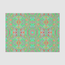 Retro Orange und Lime Green Abstrakt Pattern Seidenpapier