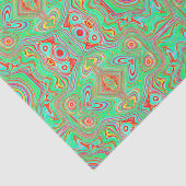 Retro Orange und Lime Green Abstrakt Pattern Seidenpapier (Ausschnitt)