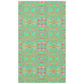 Retro Orange und Lime Green Abstrakt Pattern Tischdecke (Vorderseite)