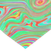 Retro Orange und Lime Green Abstrakt Pattern Tischdecke (Schrägansicht)