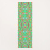 Retro Orange und Lime Green Abstrakt Pattern Yogamatte (Vorderseite)