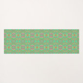 Retro Orange und Lime Green Abstrakt Pattern Yogamatte (Rückseite (Horizontal))