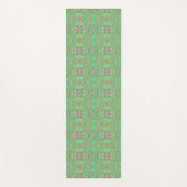 Retro Orange und Lime Green Abstrakt Pattern Yogamatte (Vorderseite)