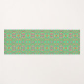 Retro Orange und Lime Green Abstrakt Pattern Yogamatte (Vorderseite (Horizontal))