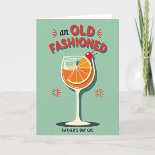 Retro Orange Vatertagskarte Karte
