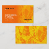 Retro Orange Visitenkarte (Vorne/Hinten)