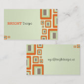 Retro Orange Visitenkarte (Vorne/Hinten)