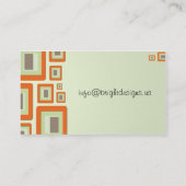 Retro Orange Visitenkarte (Rückseite)