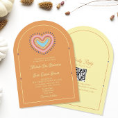 Retro Orange Wedding Einladung