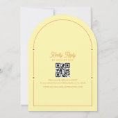 Retro Orange Wedding Einladung (Rückseite)