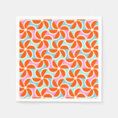 Retro Orange Wedge Pattern Serviette (Vorderseite)