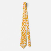 Retro Orange & White Polka Dot Patterns Krawatte (Vorderseite)