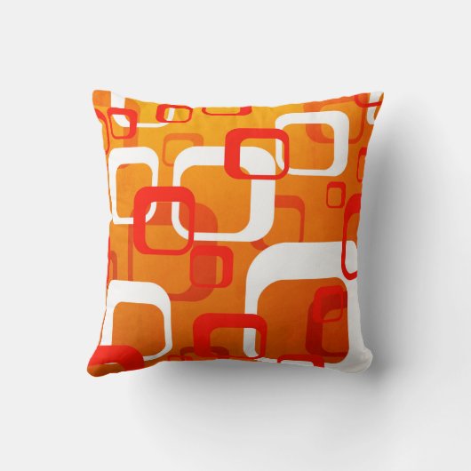 Retro-Orange-Würfel-Design Kissen (Rückseite)