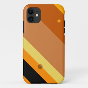 Retro Orange Yellow Black Streifen Nahtlose Punkte Case-Mate iPhone Hülle