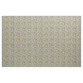 Retro Orange Yellow Blue Floral Muster Stoff (Yard (91,4 cm))