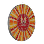 Retro Orange Yellow Family Game Dartboard Dartscheibe (Vorderseite Links)