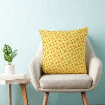 Retro Orange Yellow Polka Dots Geometrisches Muste
