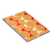 Retro orange Zitrusfrucht-Muster Notizblock (Rechte Seite)
