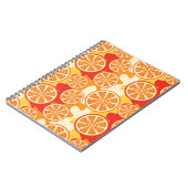 Retro orange Zitrusfrucht-Muster Notizblock (Linke Seite)