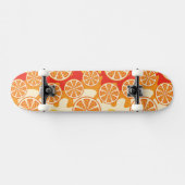 Retro orange Zitrusfrucht-Muster Skateboard (Horizontal)