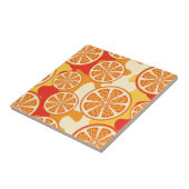 Retro Orange Zitrusmuster Fliese (Seite)