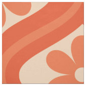 Retro-Orangen-Blumenmuster auf mittelalterlichem O Stoff (Muster)