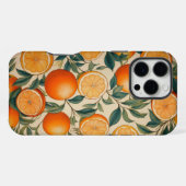 Retro-Orangen-Fruchtmuster iPhone 16 Pro Max Hülle (Rückseite (Horizontal))