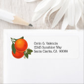 Retro-Orangen mit Blume Bearbeitbare Rücksendeadre (Insitu)