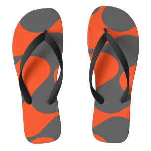 Retro-Orangen-Mod-Wellenmuster Badesandalen