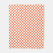 Retro-Orangen-Pastell-Karomuster Fleecedecke (Vorderseite)