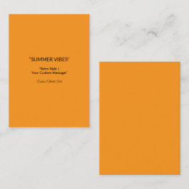 Retro-Orangen-Textur – Sommer-Stimmung Kunst Telefonnummerkarte