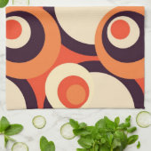 Retro Orangen-und Brown-Jahr-abstrakte Kunst Küchentuch (Gefaltet)