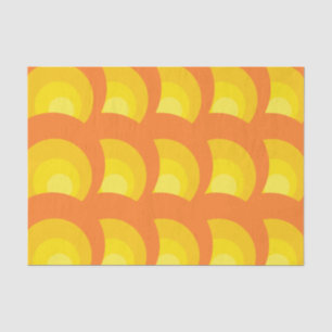 Retro-Orangenkreise Seidenpapier