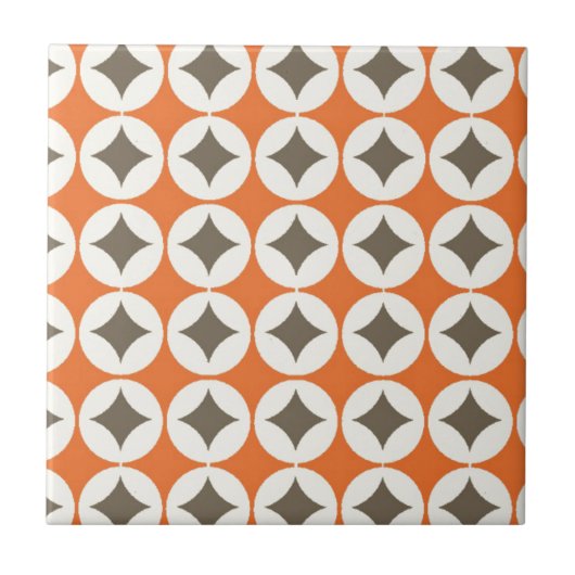 Retro-Orangenmuster Fliese (Vorderseite)