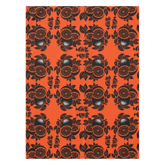 Retro Orangenscheiben-Muster Tischdecke (Vorderseite)
