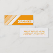 Retro ORANGES Mini Visitenkarte (Vorne/Hinten)