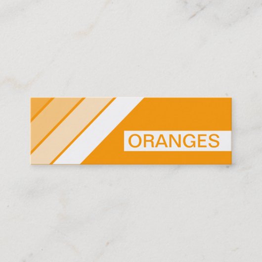 Retro ORANGES Mini Visitenkarte (Vorderseite)