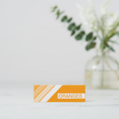 Retro ORANGES Mini Visitenkarte (Stehend Vorderseite)