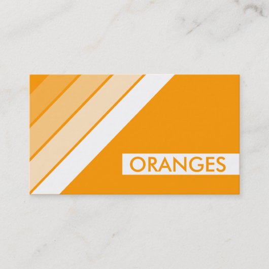 Retro ORANGES Visitenkarte (Vorderseite)